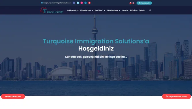 Turquoise Immigration Solutions - Web Sitesi